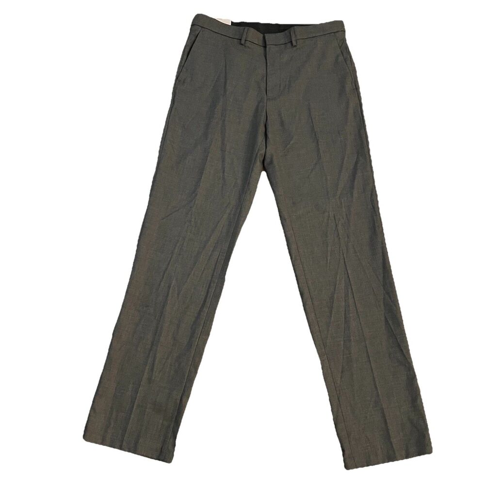 New Haggar Men’s Dress Pants 34x34 Weft Stretch Pants Elastic Waist Band MidRise